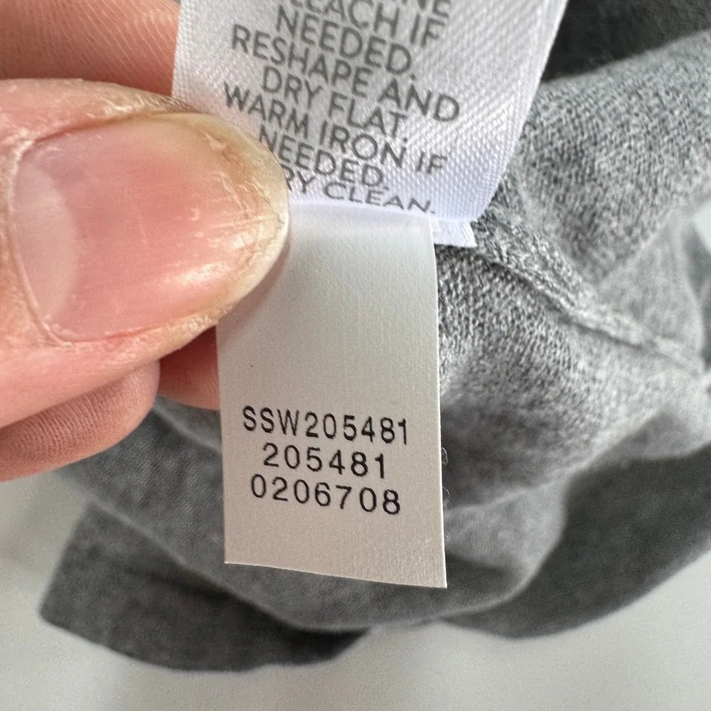 J Jill Cardigan‎ Sweater Set Women Small Gray Silk Cotton Knit Twinset Attached